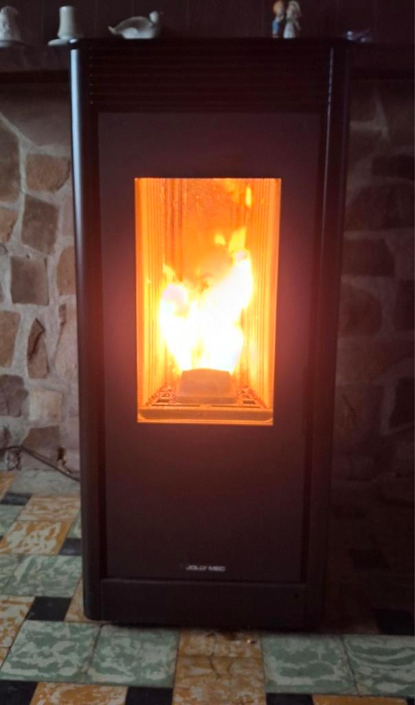 Pelletkachel Jolly Mec Ambria 10KW, Huis en Inrichting, Kachels, Zo goed als nieuw, Pelletkachel, Ophalen