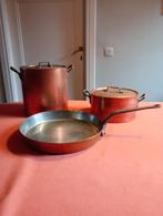 Koperen kookpannen, Huis en Inrichting, Ophalen, Gebruikt, Overige materialen, Pannenset