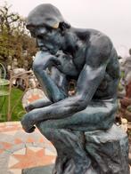 GROOT BRONS GESIGNEERD OP BASIS (de denker van Rodin), Antiek en Kunst, Ophalen of Verzenden, Brons