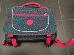 Kipling boekentas preppy groen/fuchsia + aapje, Rugtas, Ophalen of Verzenden, Zo goed als nieuw, 30 tot 40 cm