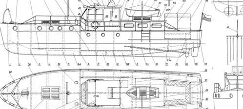 Bouwplan van een Motorjacht in 2 maten, Hobby en Vrije tijd, Modelbouw | Boten en Schepen, Nieuw, Verzenden
