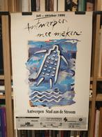 Antwerpen mee maken stad aan de stroom 1990 affiche, Ophalen of Verzenden, Gebruikt