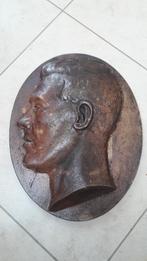 Edgard Aurbry - Grande plaque en grès de Bouffioulx signée, Ophalen of Verzenden