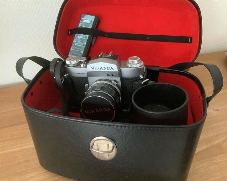 Camera Miranda + 2 lenzen + tas, Verzamelen, Foto-apparatuur en Filmapparatuur, Fototoestel, 1960 tot 1980, Ophalen
