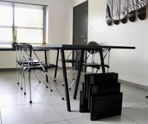 4 Vintage Sitland Ouverture Design stoelen Italy, Huis en Inrichting, Stoelen, Zo goed als nieuw, Vier, Kunststof, Metaal, Ophalen