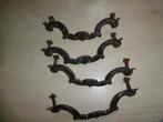 tire-tiroirs en bronze antique, 4 pièces, Enlèvement ou Envoi