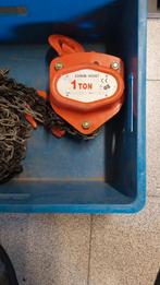 Takel lier kettingtakel 1 ton 10m, Ophalen, Zo goed als nieuw