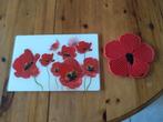 Ensemble 2 pièces en forme de coquelicots, Maison & Meubles, Enlèvement ou Envoi, Comme neuf