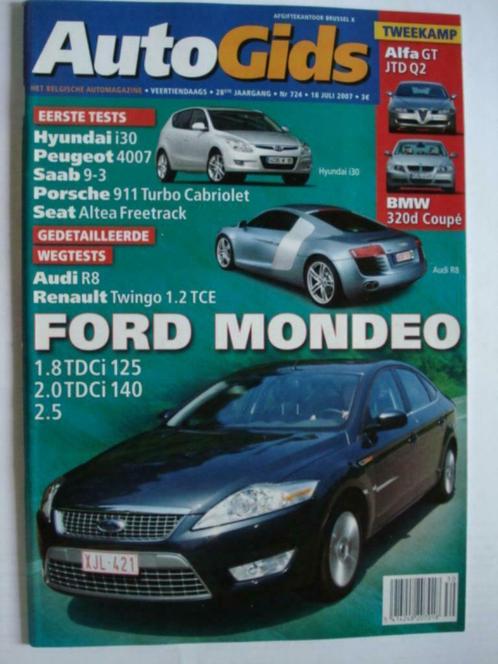 AutoGids 724 Audi R8/Alfa Romeo GT Q2/Porsche 911 Turbo Cabr, Livres, Autos | Brochures & Magazines, Utilisé, Général, Envoi