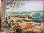 José Wolff (Luik 1885-1964)  Landschap aquarel, Ophalen of Verzenden