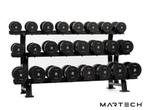 Polyurethaan halterset 10-32KG + drielaags rack, Sports & Fitness, Équipement de fitness, Enlèvement ou Envoi, Neuf, Bras, Set d’haltères