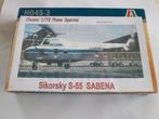 Italeri S-55 met decals van SABENA., Hobby en Vrije tijd, 1:72 tot 1:144, Italeri, Helikopter, Ophalen of Verzenden