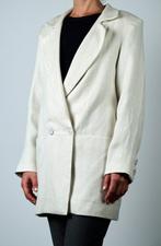 Linnen wollen Blazer Ecru damesjasje tweed M 38 nieuw, Verzenden, Nieuw