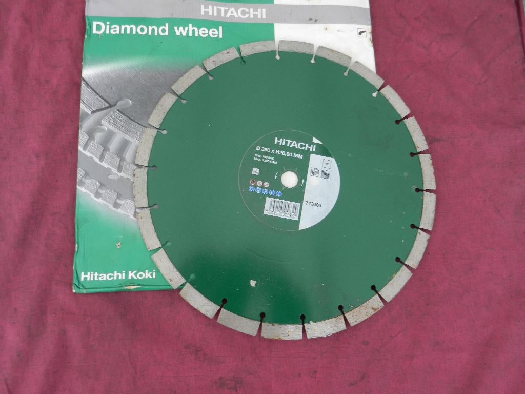Hitachi 350xH20,00 MM Gloednieuw Diamantslijpschijf, Ophalen, Nieuw
