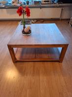 Salontafel 1m op 1m 45 hoog  in teak massief, Ophalen