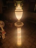 Colonne lumineuse vintage en onyx, taille XL, avec vase, ver, Enlèvement