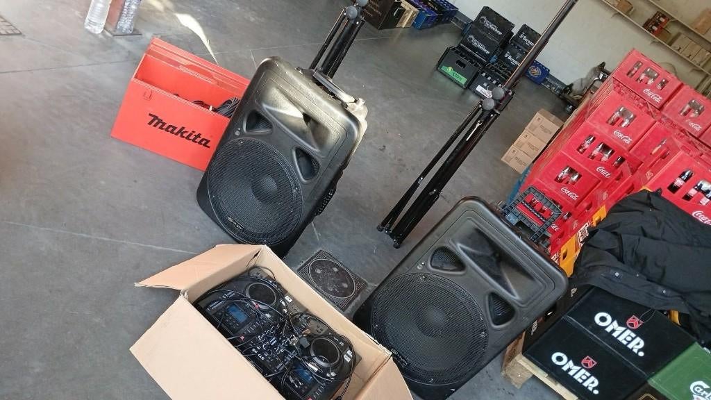 Mengpaneel met boxxen en 30m kabbel, Ophalen, Zo goed als nieuw