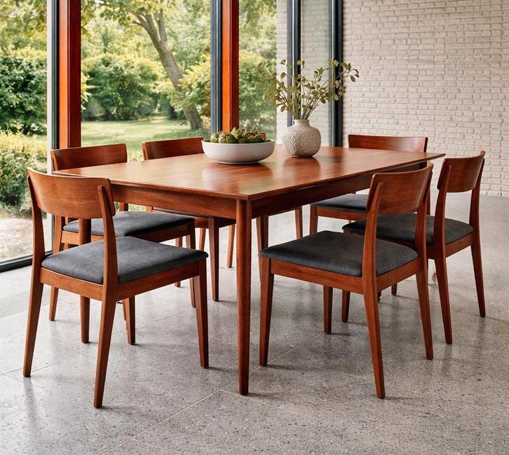 Prachtige Scandinavisch Design teakhouten eettafel, Huis en Inrichting, Tafels | Eettafels, Zo goed als nieuw, Teakhout, Ophalen