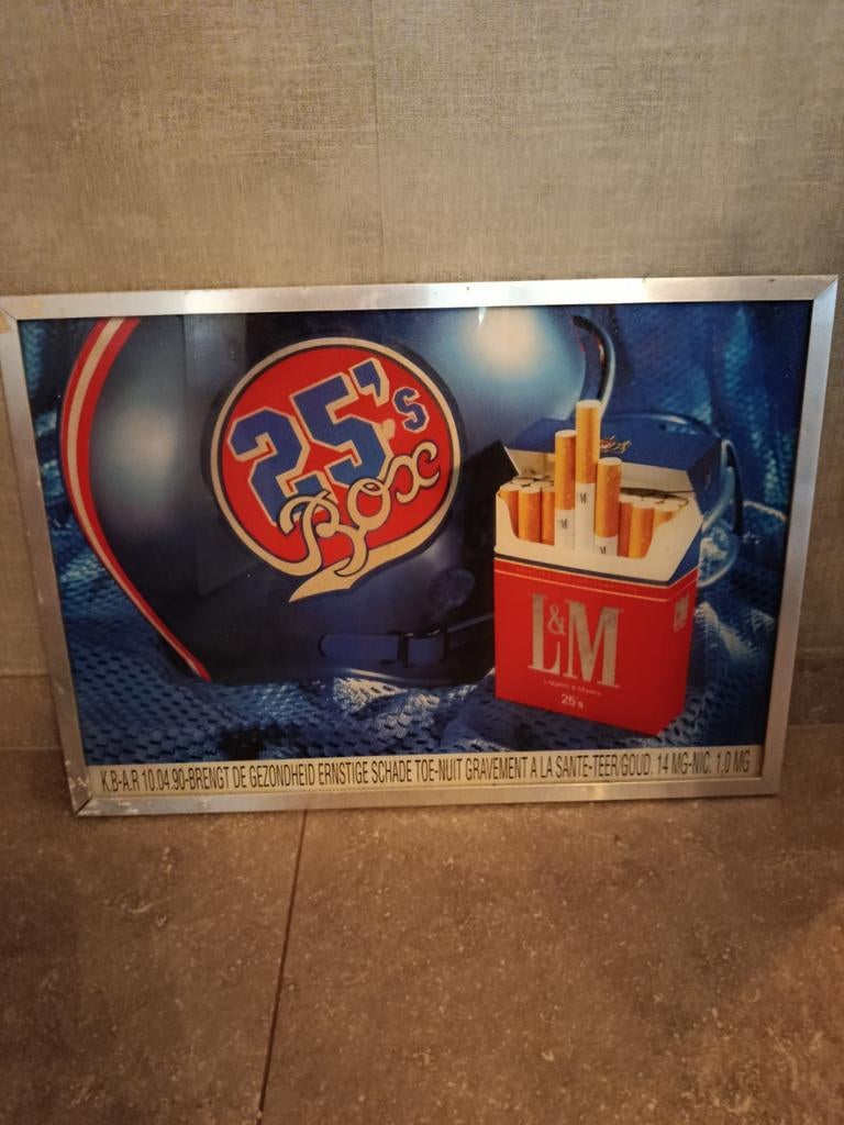 L&m  sigaretten vintage reclamebord, Ophalen, Reclamebord