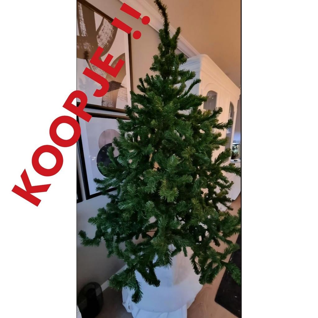 Kerstboom met voet 185cm perfecte staat, Diversen, Kerst, Ophalen of Verzenden
