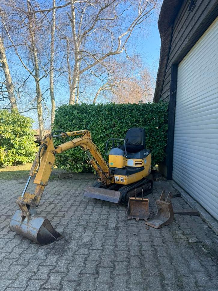 Komatsu fat pc 03 mini graafmachine met ce mini graver kraan, Doe-het-zelf en Bouw, Gereedschap | Overige machines, Ophalen