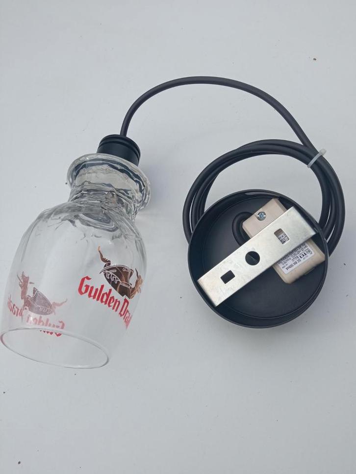 Hanglampen led met reclame van bier Gulden Draak, Maison & Meubles, Lampes | Plafonniers, Enlèvement