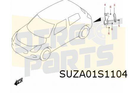 Suzuki Swift 5/24- (A0L) dode-hoeksensor Rechts achter Origi, Auto-onderdelen, Verlichting, Suzuki, Nieuw, Verzenden