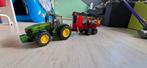 Bruder tractor en houttransport, Ophalen of Verzenden, Gebruikt
