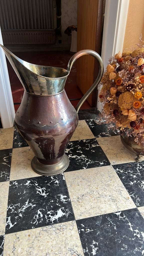 Koperen paraplubak en bloembak, Antiek en Kunst, Ophalen, Koper