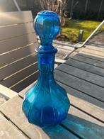Karaf in blauw glas, Antiek en Kunst, Ophalen
