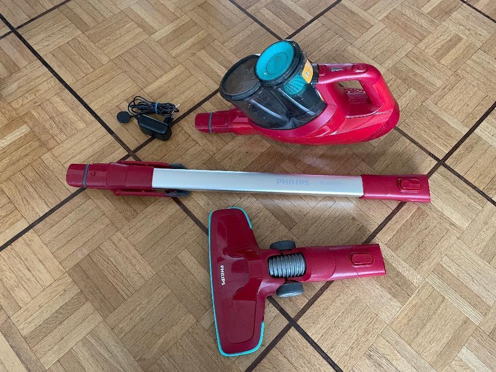 Hand- en steelstofzuiger SpeedPro - PHILIPS, Elektronische apparatuur, Stofzuigers, Ophalen, Zo goed als nieuw, Reservoir, Stofzuiger