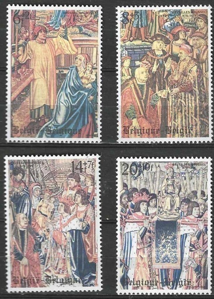 Belgique 1979 - Yvert 1928-1931 /OBP 1932-1935 - Tapis (PF), Envoi, Non oblitéré, Neuf, Art