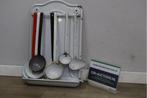 Vintage emaille lepelrek met 7 lepels, Antiek en Kunst