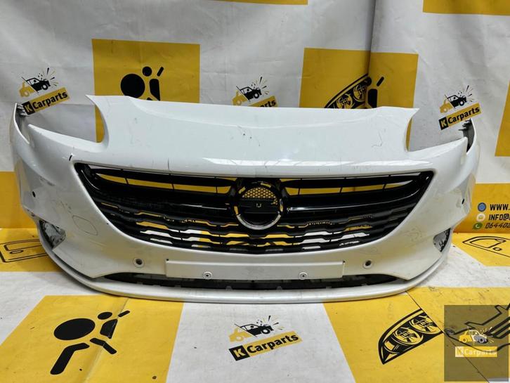 opel Corsa E voorbumper 4xPDC 2014-2020 475498858 bumper, Auto-onderdelen, Carrosserie, Bumper, Opel, Voor, Gebruikt