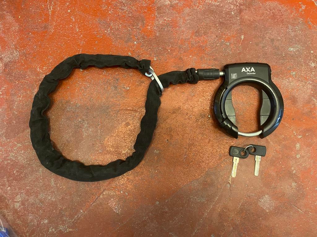 Axa nieuw ringslot met ketting, Fietsen en Brommers, Fietsaccessoires | Fietssloten, Ophalen, Zo goed als nieuw, Ringslot