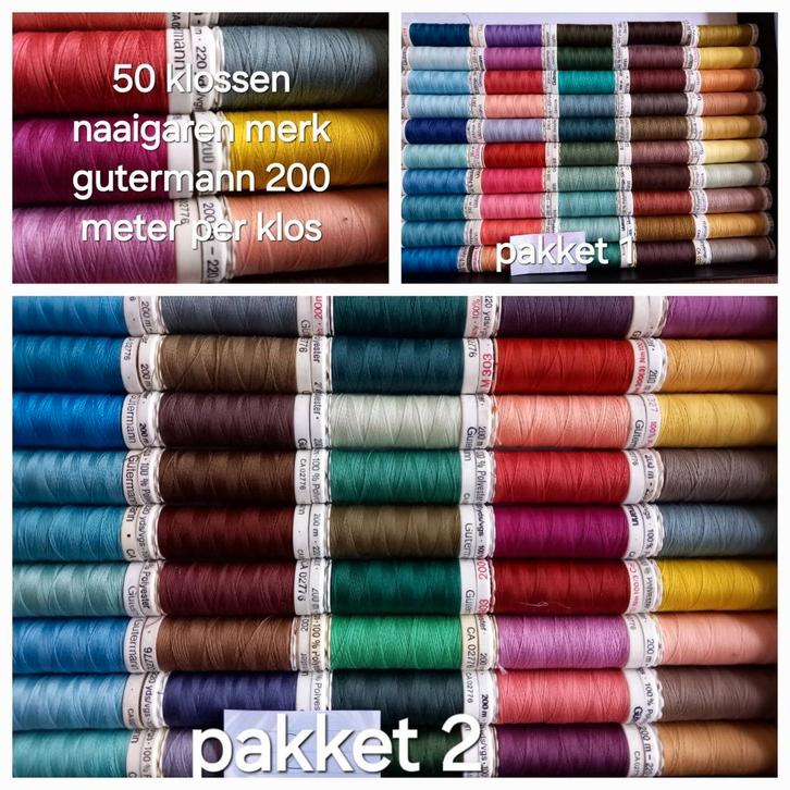 Gutermann 50 bobines de fil à coudre 200 mtr 105€ incl. verz, Hobby & Loisirs créatifs, Couture & Fournitures, Neuf, Fil ou Aiguille(s)