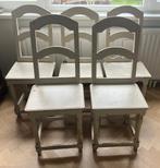 Cinq chaises de salle à manger chevillées et estampillées, Antiquités & Art, Enlèvement