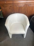 Witte stoel/zetel, Huis en Inrichting, Ophalen, Kunststof, Gebruikt, Eenpersoons