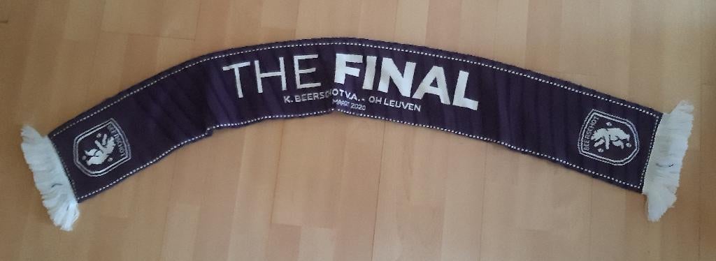 VOETBAL SUPORTER SJAAL K. BEERSCHOT V.A - OH LEUNEN FINAL, Verzamelen, Sportartikelen en Voetbal, Ophalen of Verzenden