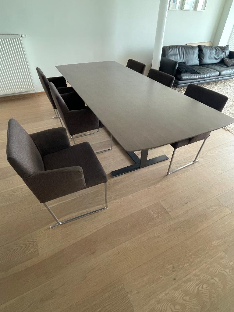 B&B Italia eetkamertafel « Eileen », Ophalen, Eikenhout, 200 cm of meer, 50 tot 100 cm