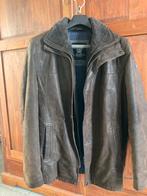 Lederen herenjas voor de winter, Ophalen, Gedragen, Maat 48/50 (M), Bruin