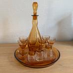 Service à liqueur ancien en verre ambré – Suède, Enlèvement ou Envoi