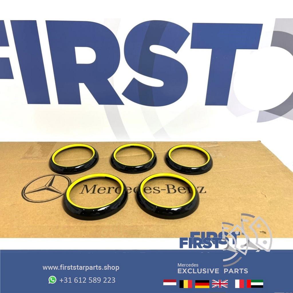 GELE AMG LUCHTROOSTER SET voor Mercedes W176 W117 W156 A45 C, Gebruikt, -, Ophalen of Verzenden, -