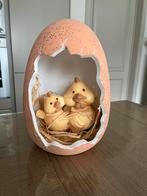 Groot paasei met 2 grote kuikens, Diversen, Pasen, Ophalen of Verzenden, Nieuw