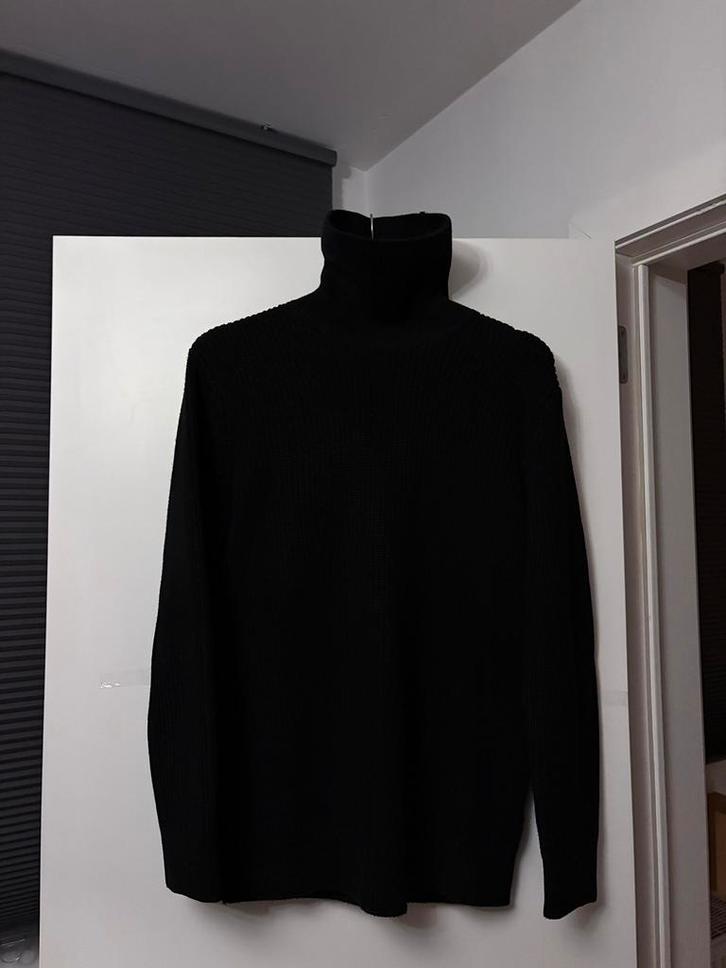 H&M Ribbed Turtleneck Zwart – Hoge Kraag – Oversized Fit, Vêtements | Hommes, Pulls & Vestes, Comme neuf, Taille 52/54 (L), Noir