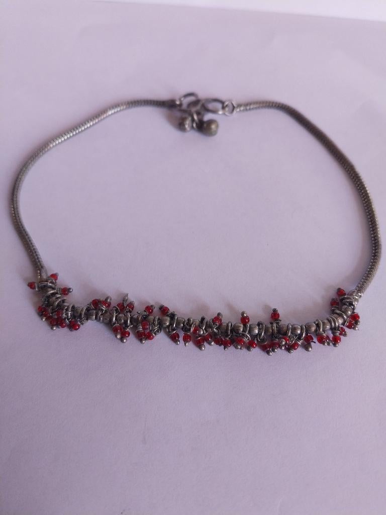 VINTAGE ZILVEREN ENKELKETTING, Ophalen of Verzenden, Zo goed als nieuw, Zilver