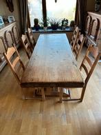 Eiken tafel met 6 stoelen, Huis en Inrichting, Ophalen, Gebruikt