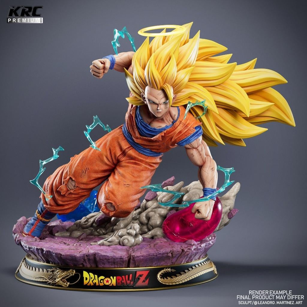 Son Goku Super Saiyan 3 KRC Premium, Collections, Statues & Figurines, Comme neuf, Enlèvement