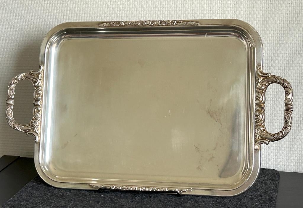 Plateau en Argent Rectangulaire Sambonet, Antiquités & Art, Enlèvement ou Envoi, Argent