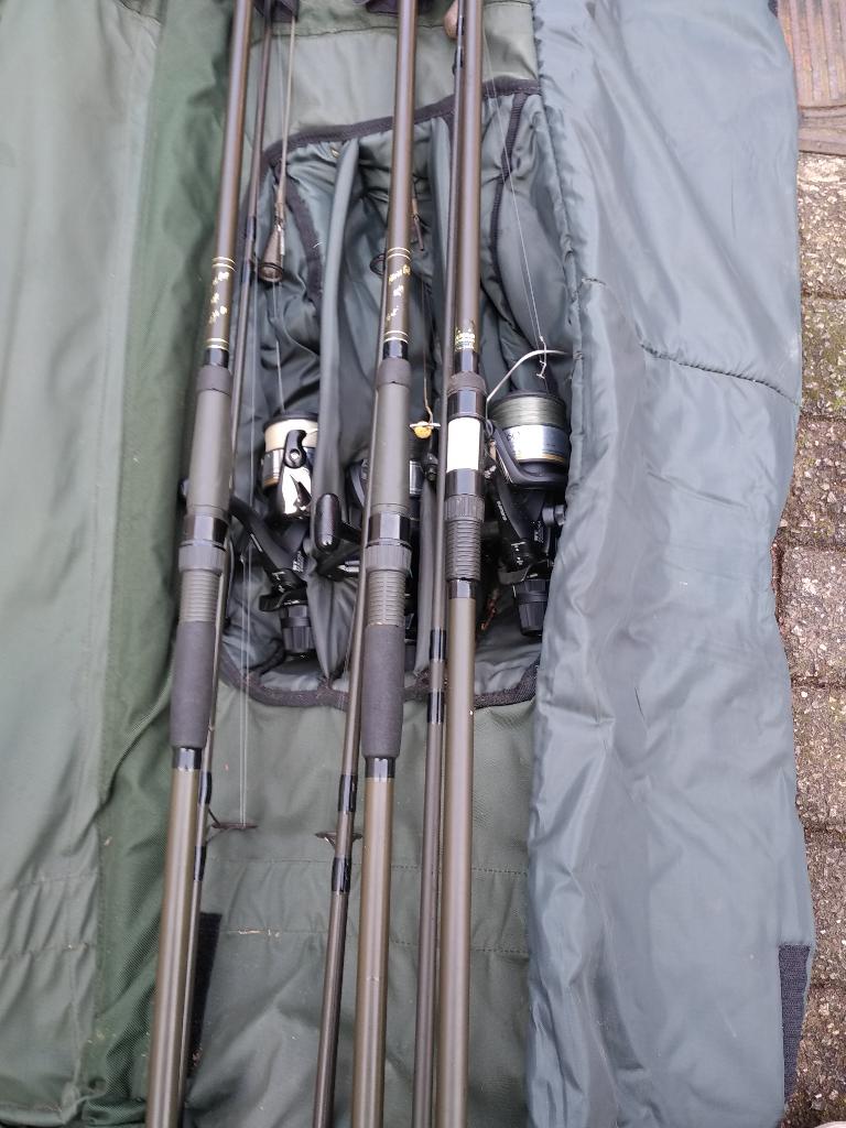 voledige karperset +, Sports nautiques & Bateaux, Pêche à la ligne | Carpes, Comme neuf, Ensemble complet, Enlèvement